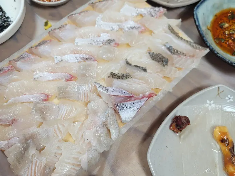 모듬 숙성회 클로즈업