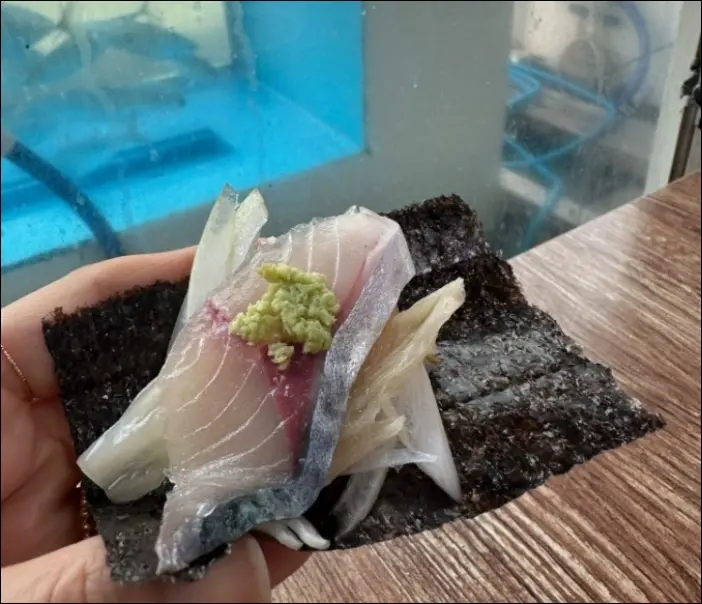 김에 싸 먹는 고등어회