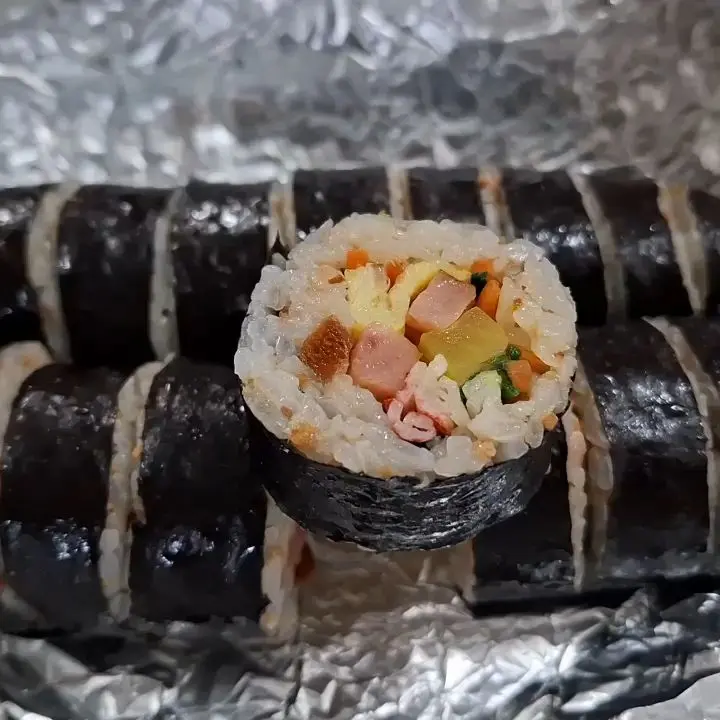 오는정김밥 포장