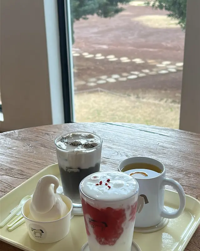 아이스크림 라떼와 딸기 라떼