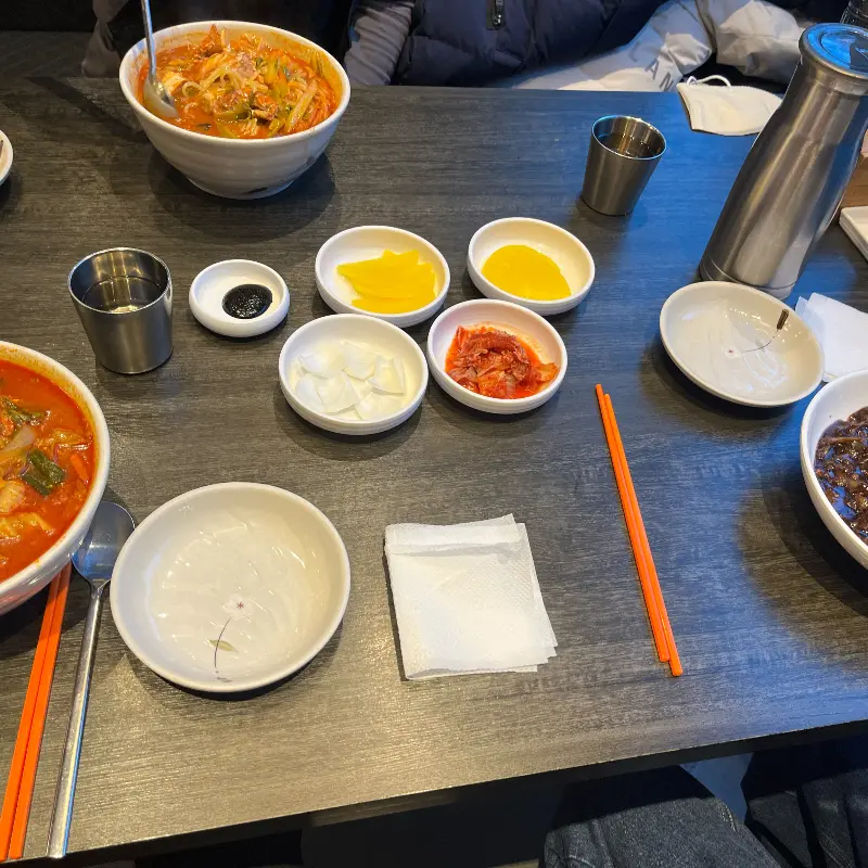 덕성원 테이블 세팅