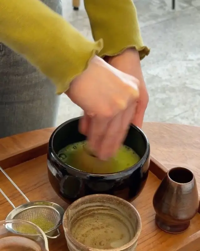 말차 격불 체험 모습