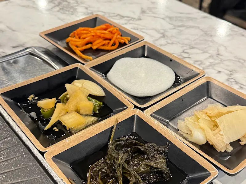 다양한 밑반찬 클로즈업