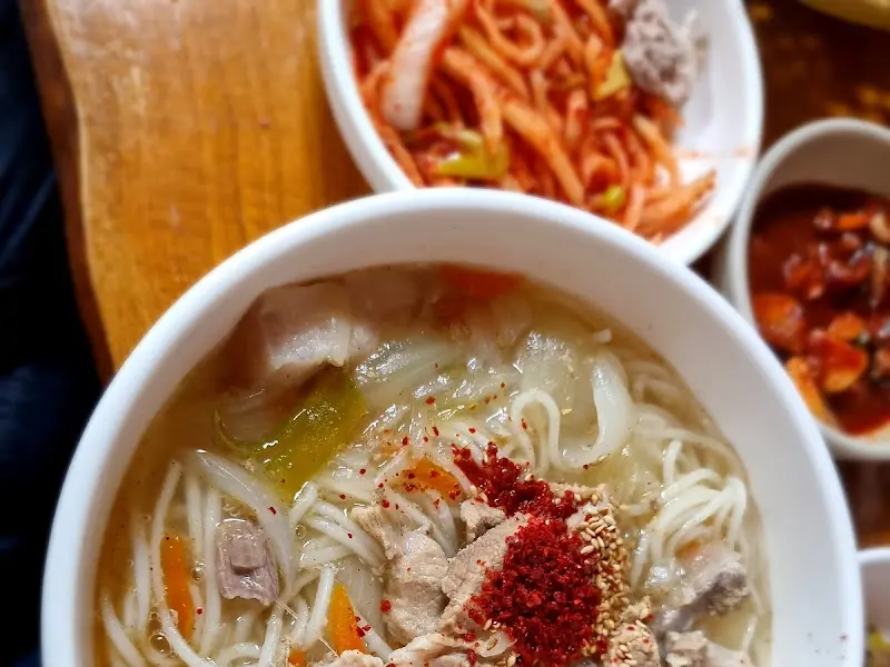 고기국수 근접샷