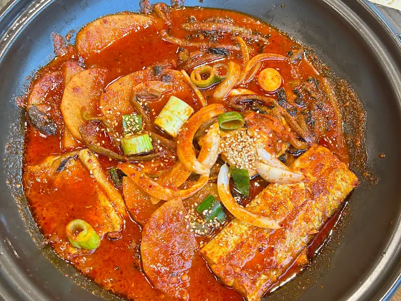 갈치조림의 클로즈업 샷