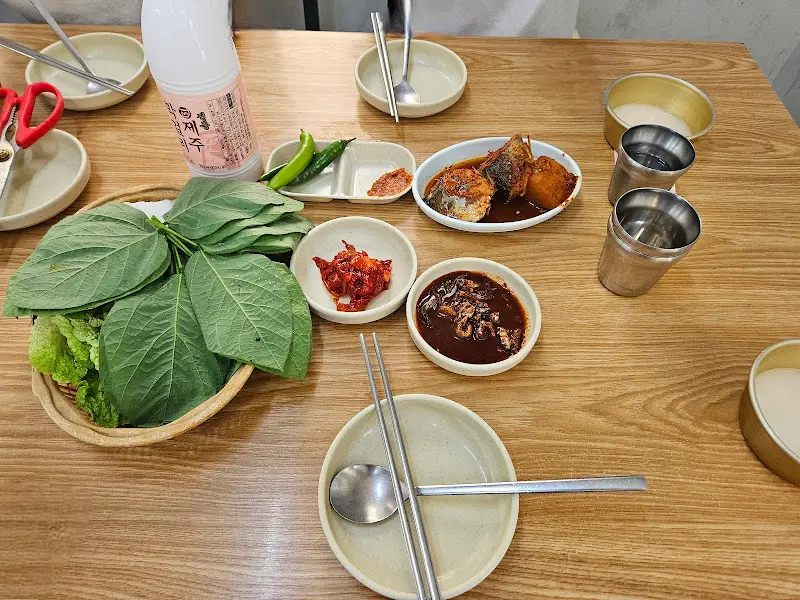 돌하르방 식당 전체 상차림