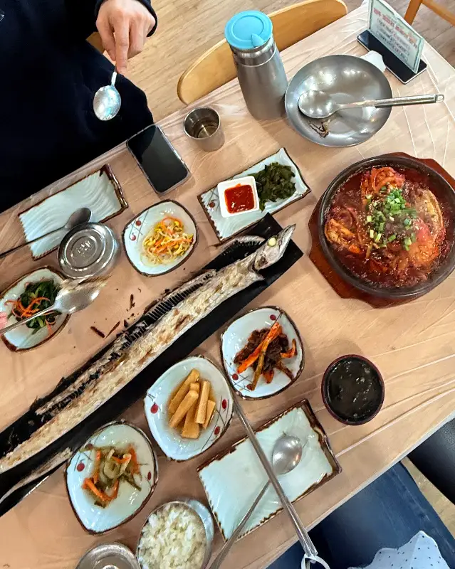 전체적인 상차림의 모습