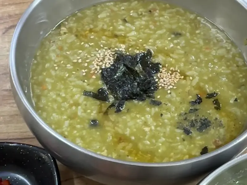 보말죽 클로즈업