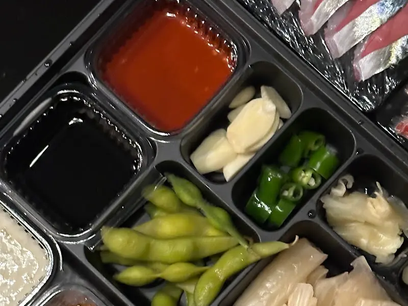 신선한 해산물과 소스