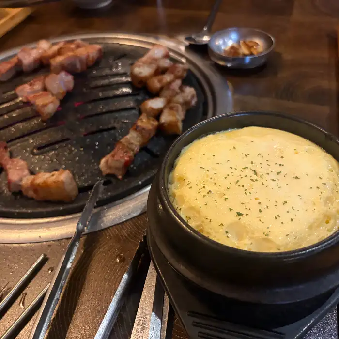 삼겹살과 계란찜