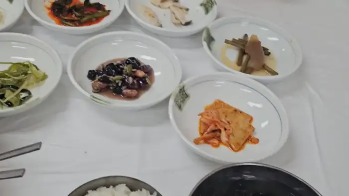 다양한 색감의 정갈한 반찬들