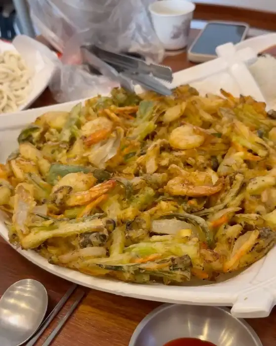 해물파전 클로즈업