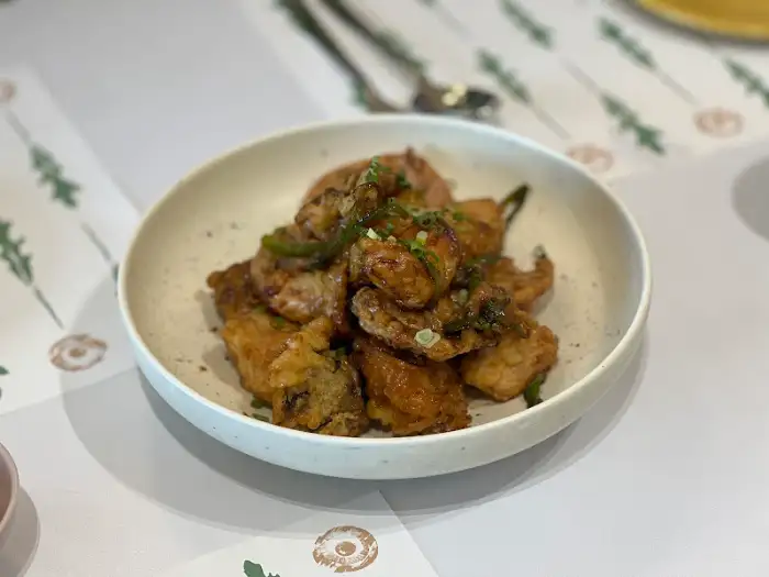 버섯 강정 클로즈업