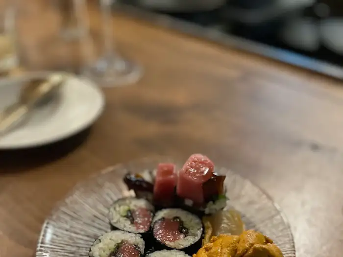 참치 뱃살 김밥 클로즈업