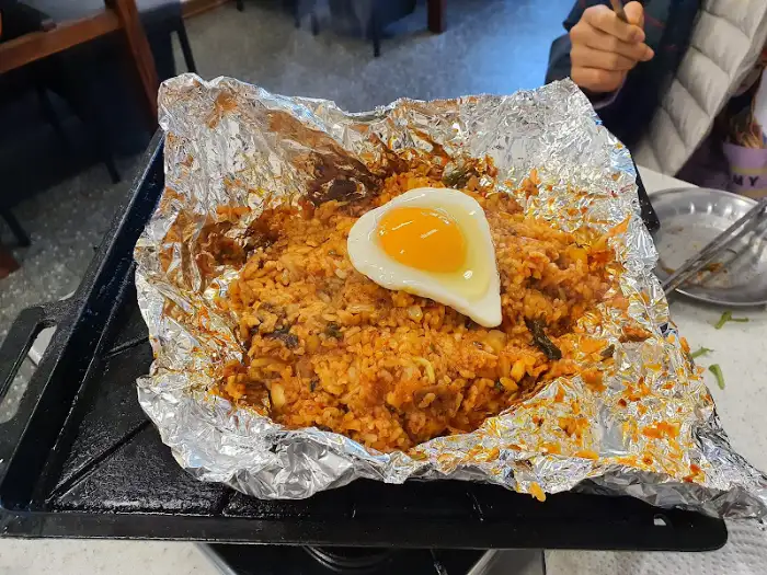 계란찜과 삼겹살