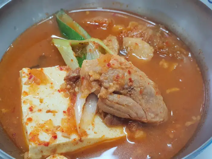김치찌개의 클로즈업
