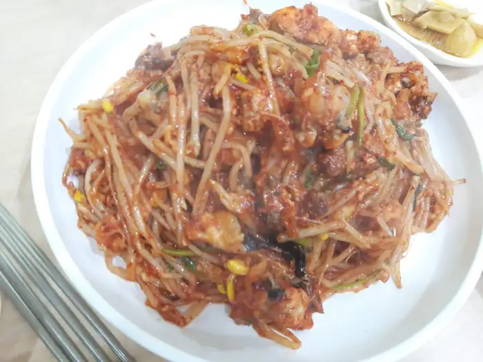 맛있게 조리된 아구찜 클로즈업 사진
