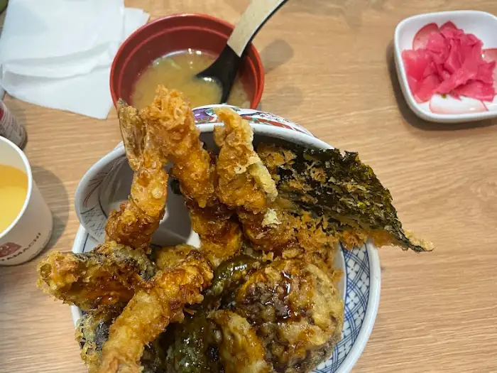 텐동과 국물, 곁들임 반찬