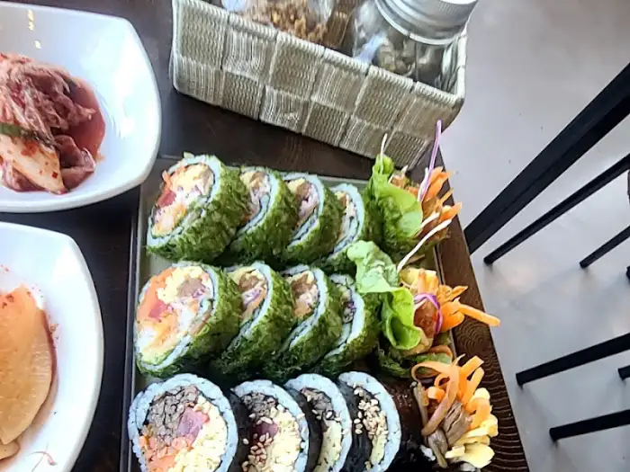 다양한 김밥 클로즈업