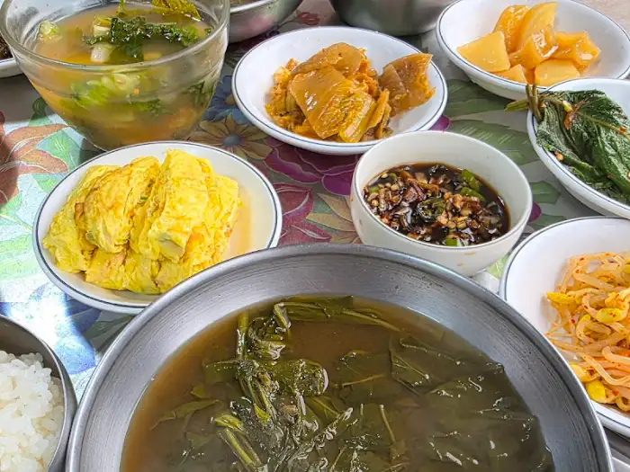 아욱국과 밥