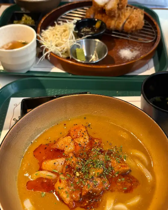 산카레 카츠와 카레 조합 샷