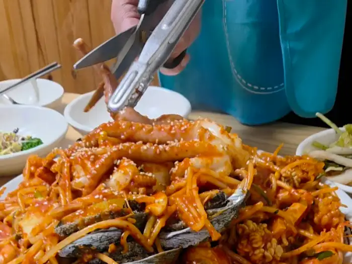 해물아구찜 재료 컷
