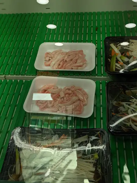 진열된 돼지고기 근접 촬영