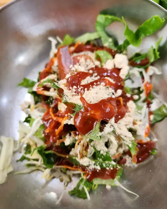 송어회 비빔밥 재료