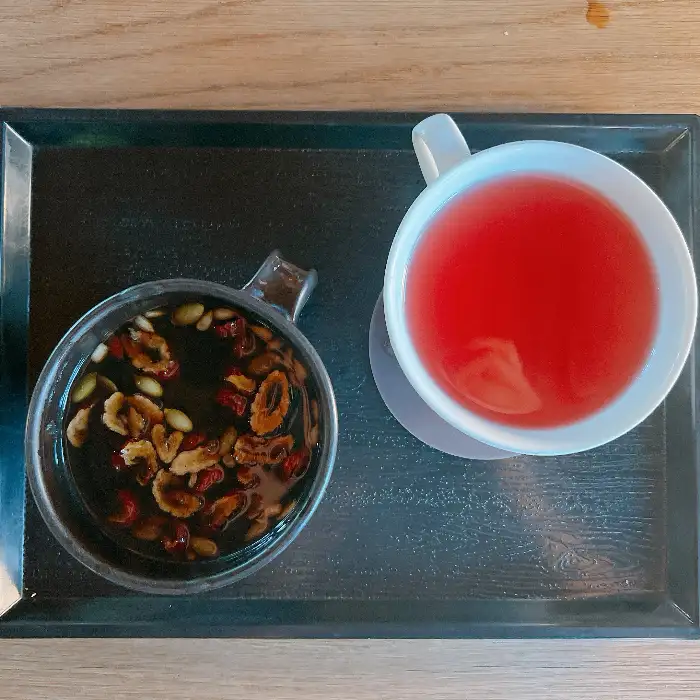 쌍화차와 대추차 한 상차림