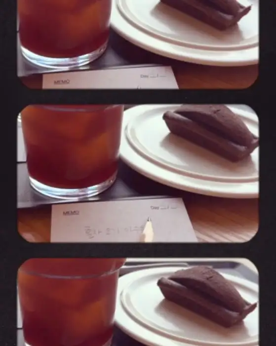 커피와 휘낭시에 플레이팅