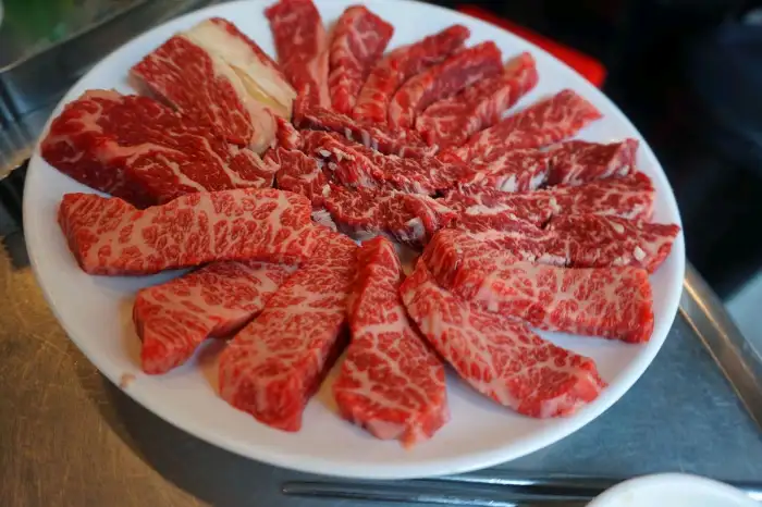 준비된 여러 가지 한우 부위