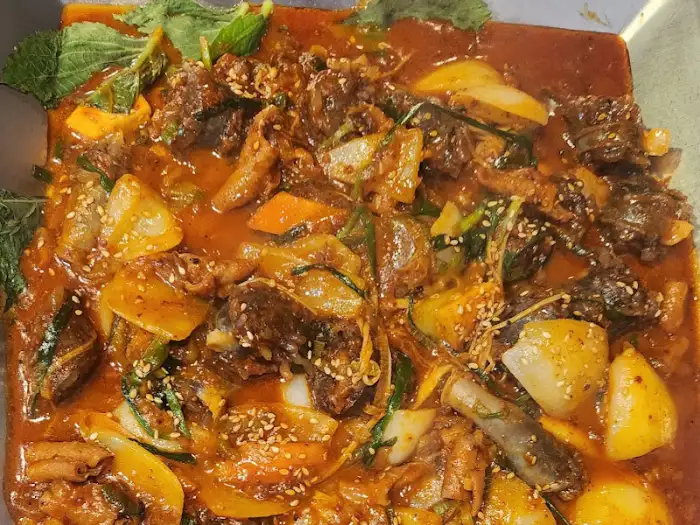 철판순대 근접샷