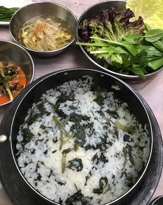 곤드레나물밥과 맑은 국