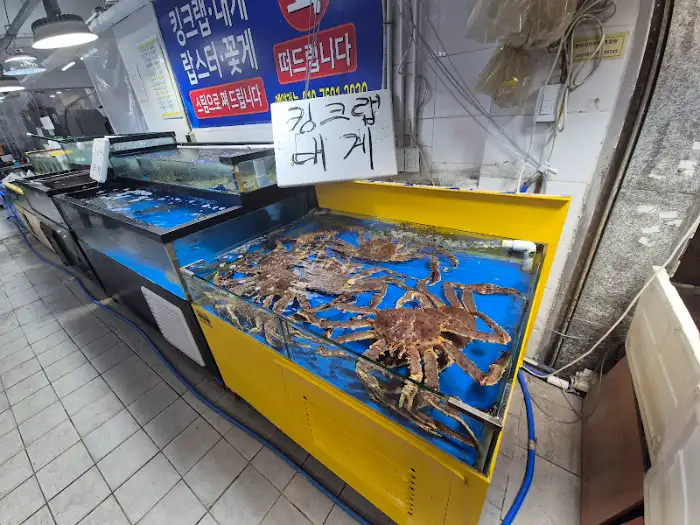 싱싱한 해산물들의 모습