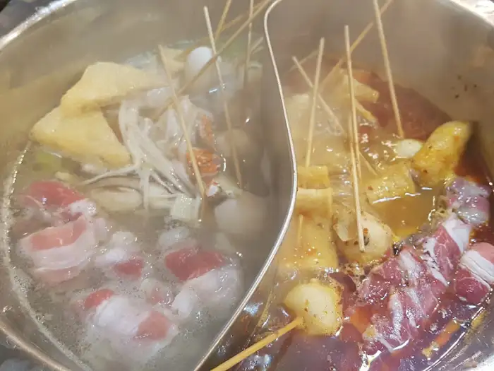 훠궈 끓는 모습