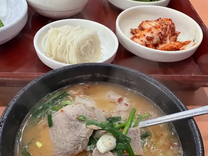 국물과 고기 클로즈업