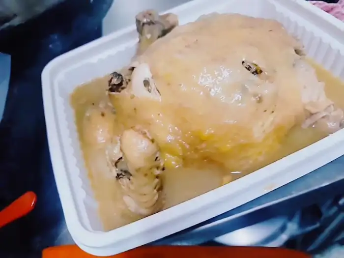 포장된 백숙 모습
