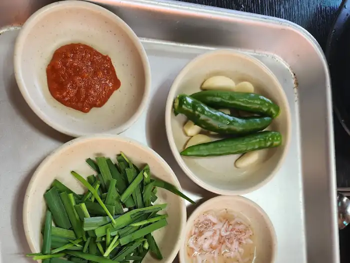 국밥 양념 재료들