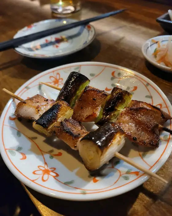 항정살과 파 꼬치