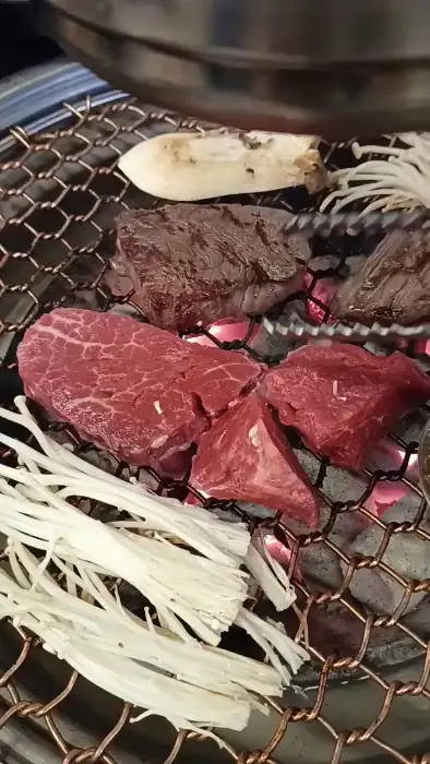 다양한 고기 부위와 버섯, 야채