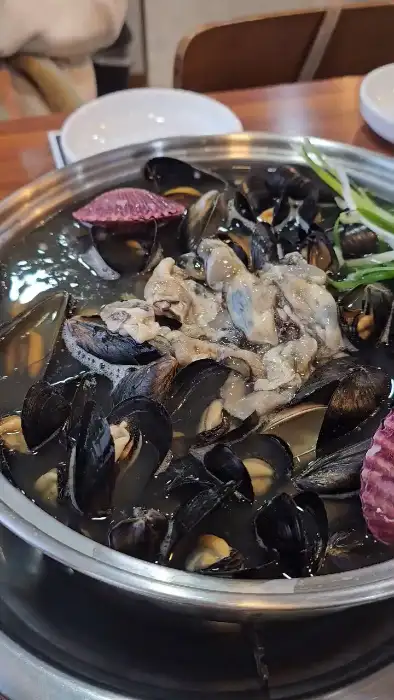 해물칼국수 근접샷