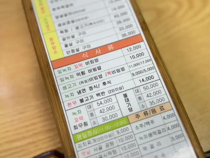 식당 메뉴판 상세