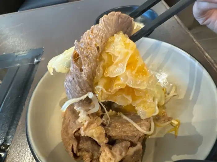 주문한 샤브샤브 메인 재료