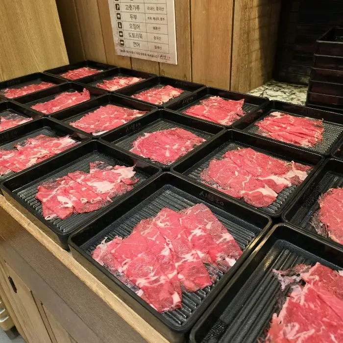 샤브20 구미형곡점 신선한 소고기 육류 코너