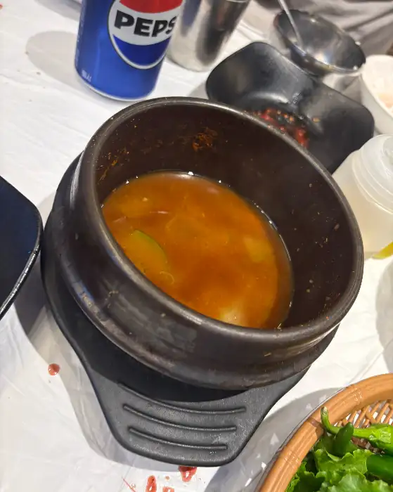 둔내한우백화점의 푸짐한 된장찌개