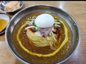 대가면옥 시원한 살얼음 육수 물밀면 한 그릇