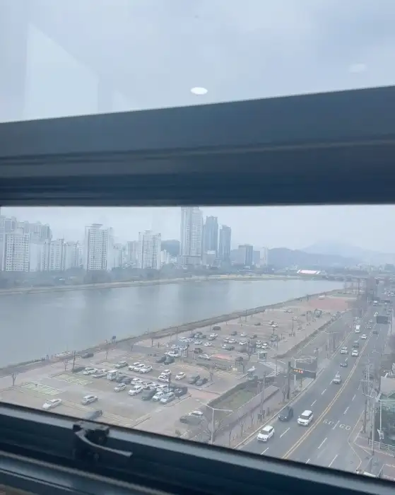 가미닭갈비 9층에서 바라본 태화강 전망