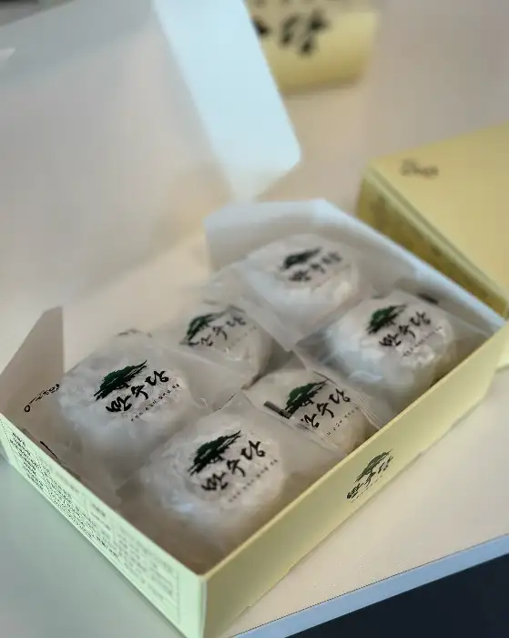 만수당 찹쌀떡 개별 포장 모습