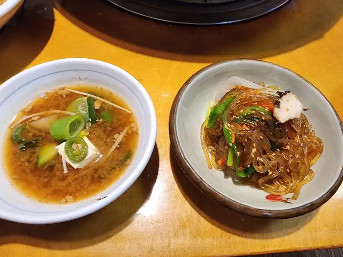 잡채와 된장찌개