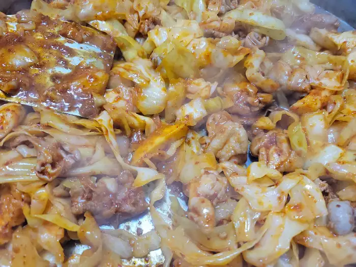 푸짐한 닭갈비 한 상 차림